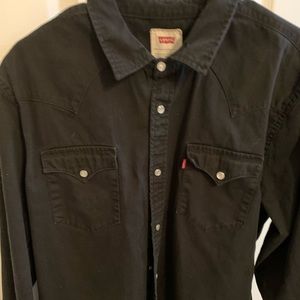 Levis denim western shirt black xl